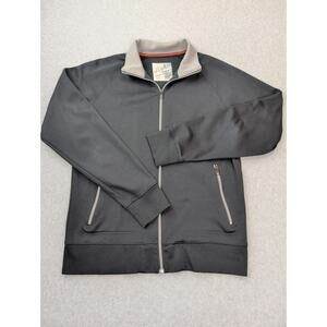 Old Navy Vintage Full Zip Jacket Med Shawl Collar Black Y2K Cotton Blend Unisex